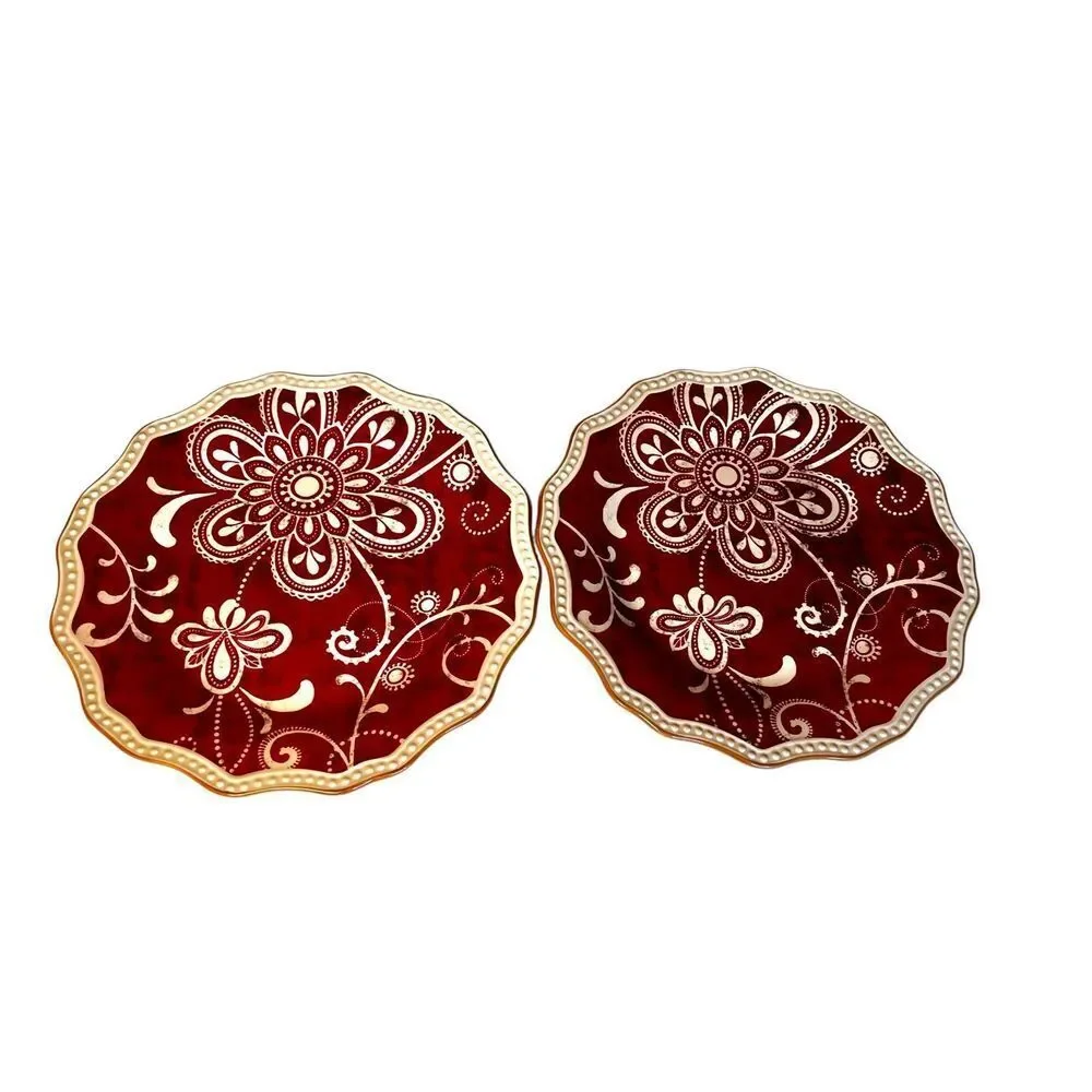 SET OF 2 PIER 1 IMPORTS MARIBETH SALAD PLATE FLORAL Retired